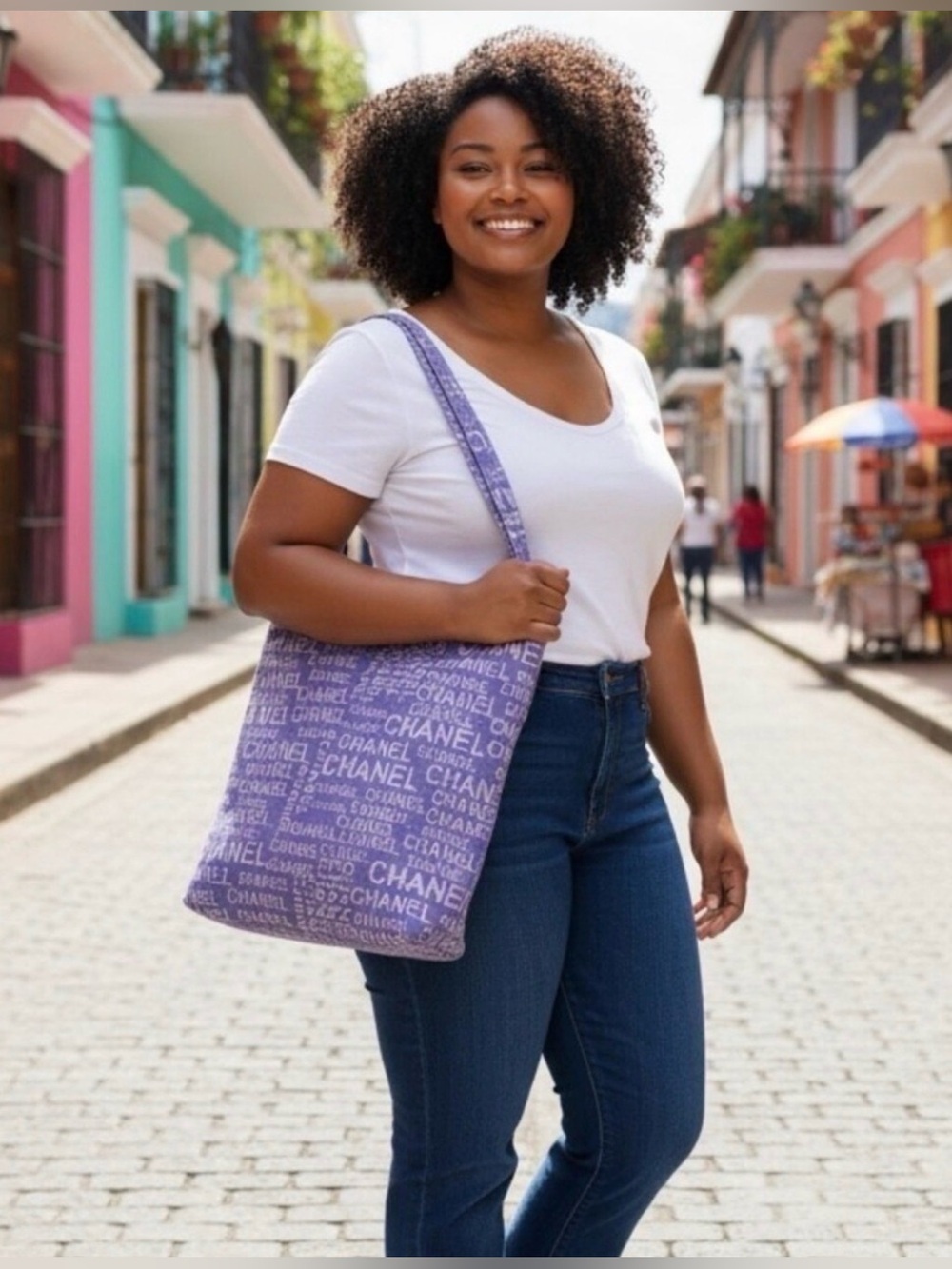 Denim Blue Tote Bag